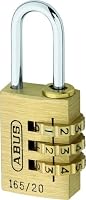 ABUS Zahlenschloss 165/20 - Vorhängeschloss aus Messing - mit individuell einstellbarem Zahlencode - Kofferschloss/Spindschloss - ABUS-Sicherheitslevel 3 (Packung mit 2) – Ansicht 4