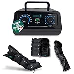 SYBILMED® Air Power Pressoterapia Linfodrenaggio Professionale Manuale, Pressoterapia per Casa e Recupero Sportivo, 4 Camere D'aria con 2 Gambali, Fascia Addominale e Bracciale