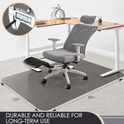 Image of Kuyal Office Chair Mat for Carpet, Set of 2, Heavy Duty Computer Chair Mat