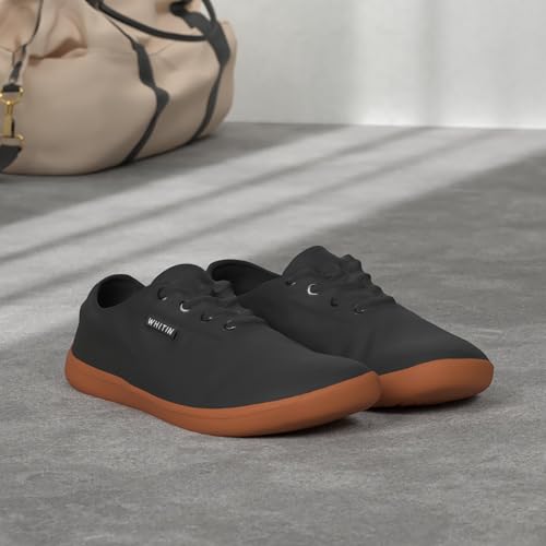 Image of WHITIN Men's Wide Canvas Barefoot Sneakers | Zero Drop Sole | Minimalist Footwear
