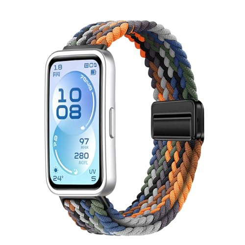 [Asvufeyy] �o���h for Huawei Band 10/10 Aluminum Edition/Band 9/8 �p �e���i�C�����L�k�x���g �ґg�X�g���b�v �_�炩�y�ʎ��C�o�b�N�� �_�炩�y�� �t�@�[�E�F�C�o���h 8/9/10/10 Alumi
