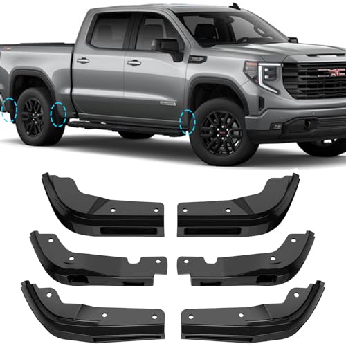 Mud Flap Delete Compatible with GMC Sierra 1500 2019-2025, Front & Rear Mud Flap