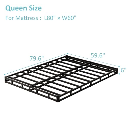 Upcanso Box Spring for Queen Bed Bed Base 6 Inch, Low Profile Metal Queen Box Spring with Fabric Cover, 3000 Lbs Max Weight Capacity Mattress Foundation, Noise-Free, Easy Assembly by Upcanso - Image 3