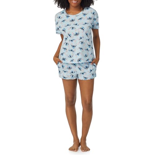 Richard Leeds International Womens Pajama Sets Disney | Hello Kitty |Snoopy Soft Stretch 2 Piece Short Lounge Sets for Women