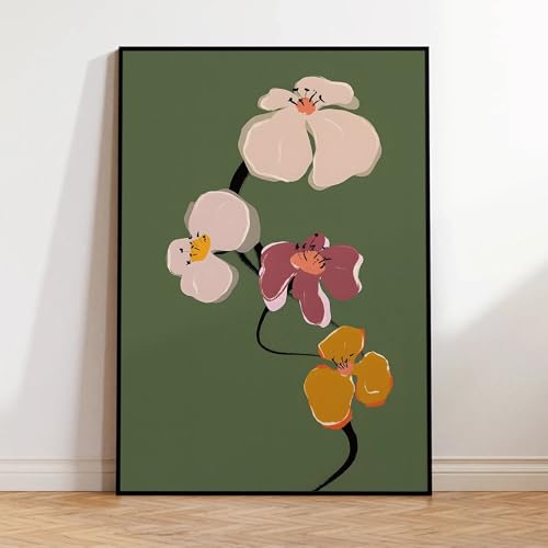 Tableau fleur moderne artisan de 50x70cm avec cadre de marque XINBAO - 3