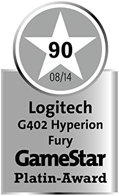 Logitech G402 Hyperion Fury przewodowa mysz do gier, 4000 DPI, lekka, 8 programowalnych przycisków, kompatybilna z PC/Mac - czarna