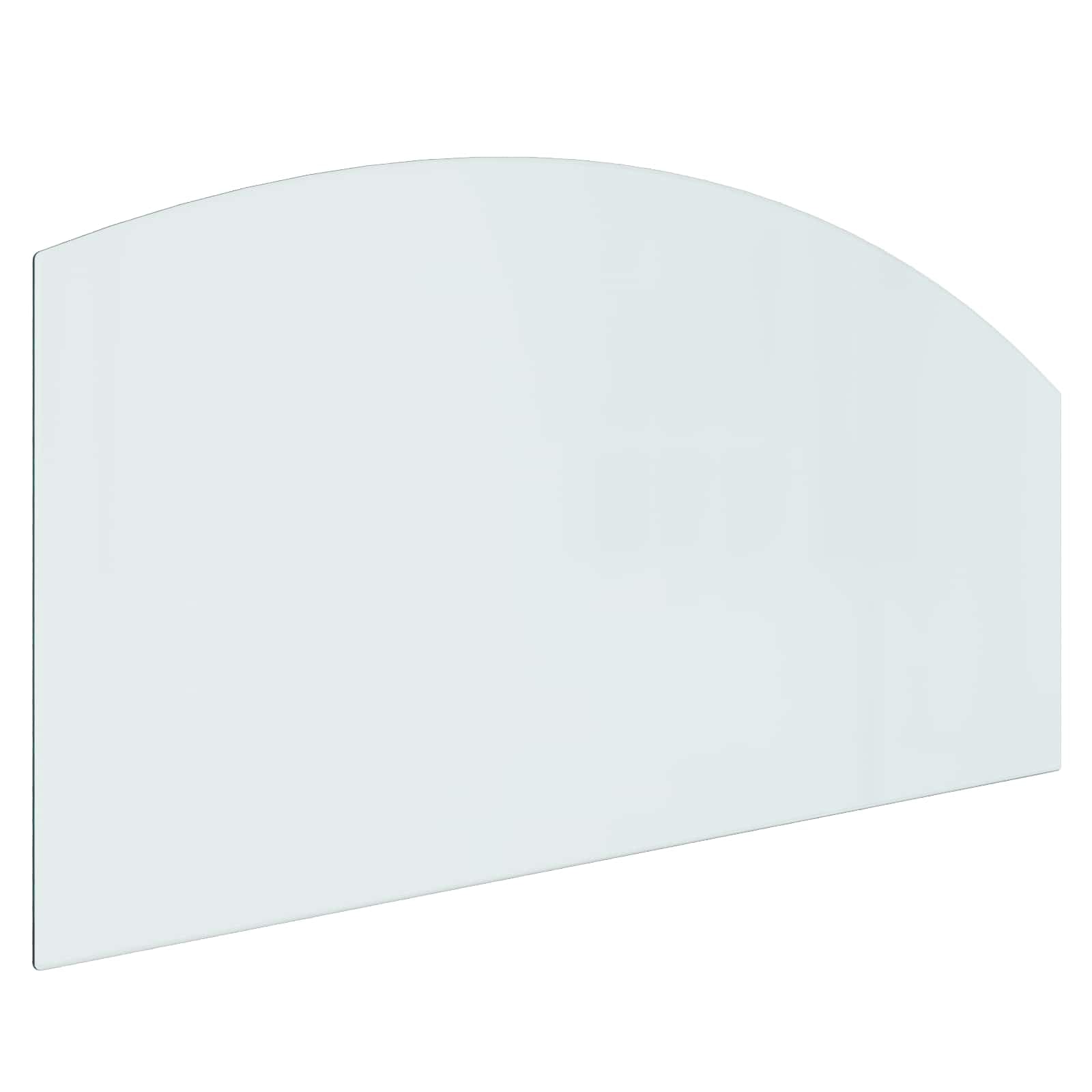 Feuerstelle Glasplatte 120 x 60 cm Bodenschutzplatte für Kamine, Funkenschutzplatte aus gehärtetem Glas, Bodenplatte für Ofen, Hitzebeständig bis 200 Grad