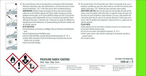 SONAX PROFILINE FabricCoating (1 Liter) universell verwendbare Textilimprägnierung für außen und innen | Art-Nr. 03103000