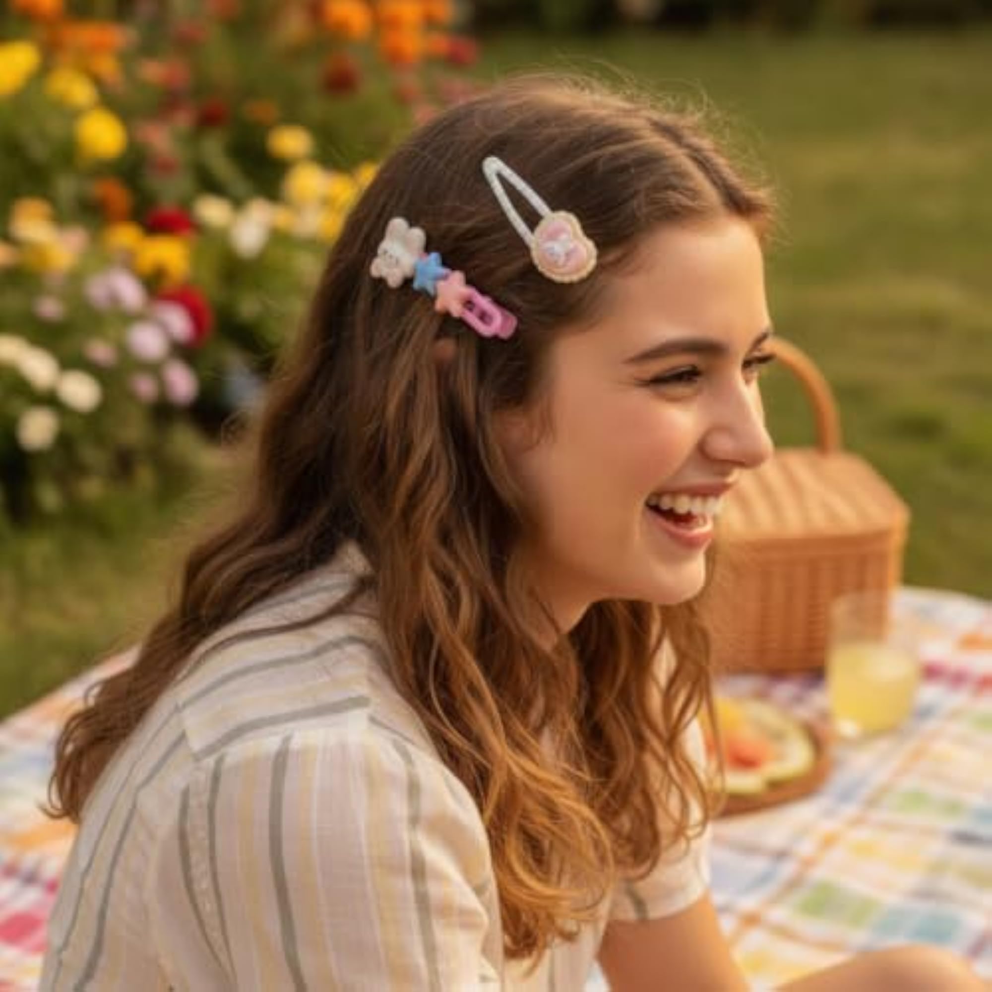 Dopamine Color Star Hair Clips for Girls