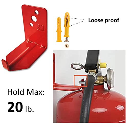 Qmark 4 Pack Of Fire Extinguisher Bracket, Wall Mount Hook, Fire Extinguisher Mount Up To 20 Lbs, Hanger For Universal Extinguishers (Tl) #TOP5