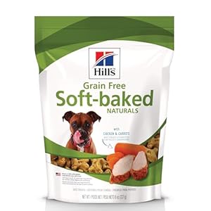 Hills Grain Free Soft-Baked Naturals Dog Treats, with Chicken & Carrots, 8 oz bag
