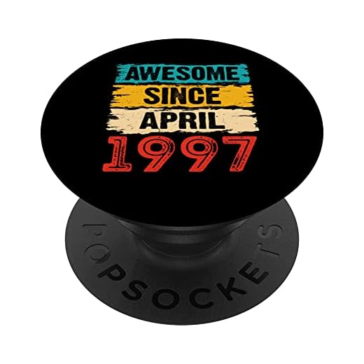 Regalos de cumpleaños número 26 de 26 años desde abril de 1997 PopSockets PopGrip Intercambiable