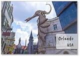 gringotts bank notes Aimant puissant à l'arrière Orlando, USA : Dragon à la banque Gringotts à Diagon Alley au monde magique de dans Studio Orlando, Aimant de réfrigérateur
