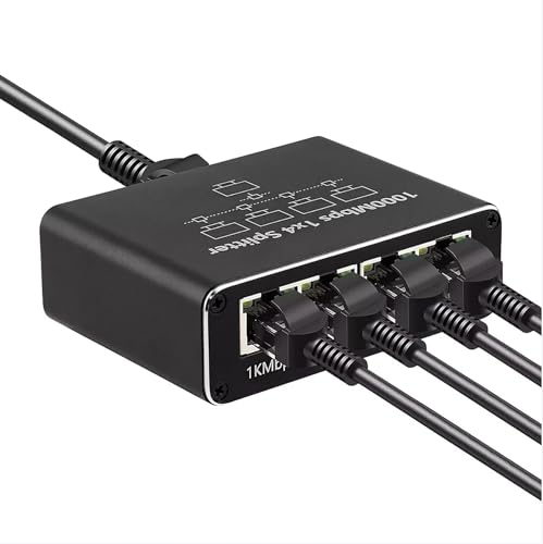 Répartiteur réseau Gigabit Ethernet résout le manque de ports RJ45 pour 4 appareils internet