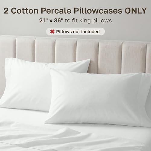 California Design Den 100% Egyptian Cotton 2-Pack Pillow Case King Size - image 4