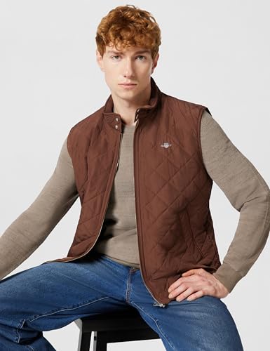 GANT Herren Quilted Windcheater Vest Weste, MAHOGANY BROWN, 3XL EU – Ansicht 2