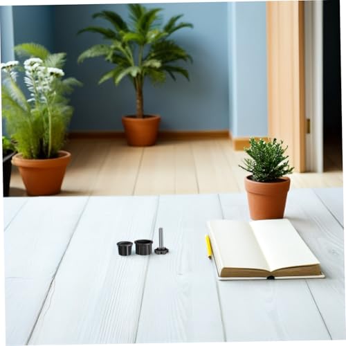 Kit de Bouchons et Vis pour Base Parasol Accessoires Robustes Cadre Noir - 4