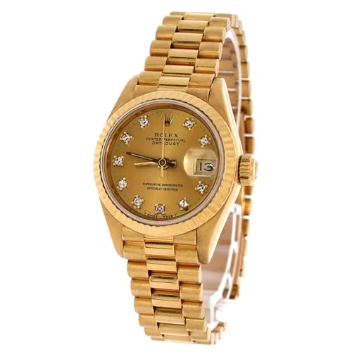 Pre-Loved Oyster Perpetual Datejust Automatic Watch Yellow Gold with Diamond Markers 263