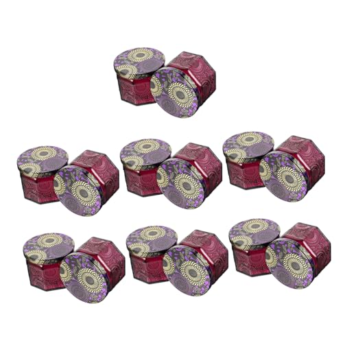 ULDIGI 14pcs Embossed Glass Candle Jars with Lids Round Storage Containers for Candle Decor Tea and Craft Supplies and High-Temperature Resistant Design