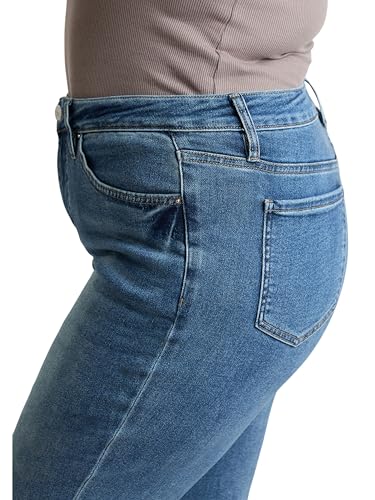 Royalty For Me Womens Women's Plus High Rise Premium Stretch Cuff Essential Capri, Xc1219604