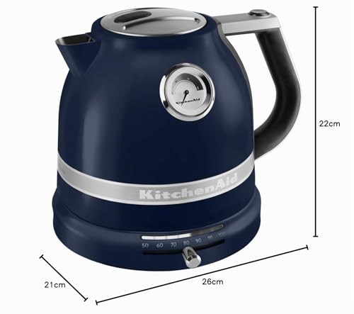 KitchenAid Bouilloire Électrique - Artisan - Température Réglable - 1,5 L - Bleu Encre