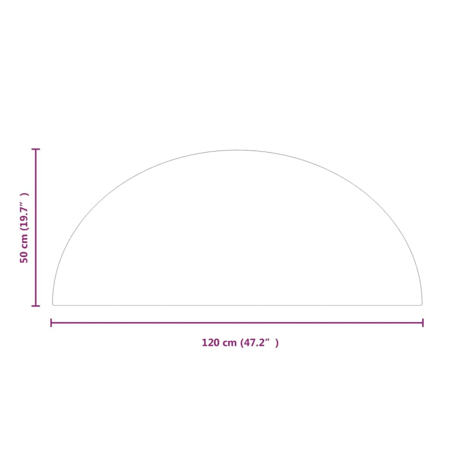 Placa de vidrio para chimenea, semicircular, 1200 x 500 mm, protector de suelo para parquet y superficies laminadas, base de estufa resistente a altas temperaturas, cubierta de piso de vidrio