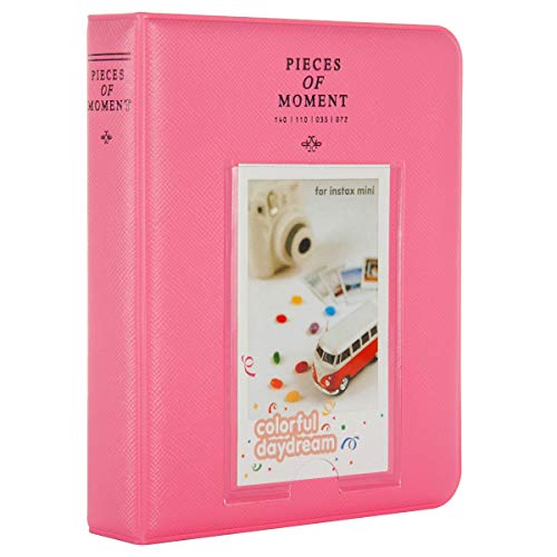 Image of ZENKO 64 Pockets Photo Album for Fujifilm Instant Mini 13 /12 /11 /9 /8 /SE /41 /99 /Evo /Liplay Instant Camera /Mini Link Printer, Polaroid Snap Touch Mint Zip Instant Camera Printer- Flamingo Pink