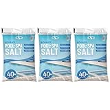Aqua Joe 3 Pack 40 Lb Fast Dissolving Pool Spa Salt Chlorine Generators, AJ-PS40