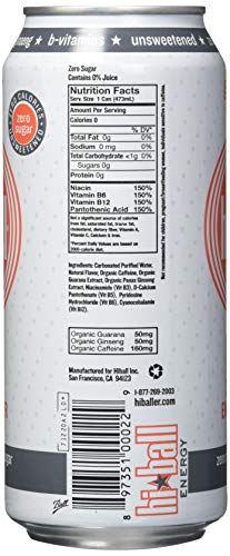 Hiball Energy Sparkling Water, Grapefruit, 16 Fl Oz (Pack Of 12) #TOP1