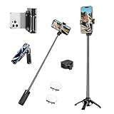 OneNine Mini Selfie Stick Stativ, Selfie Stick mit Abnehmbarer Handyhalterung, 10.8 cm Ausziehbares Smartphone Stativ, 360° Drehbarer StativStänder für iPhone Samsung und Android