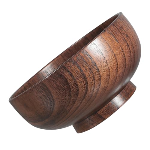 LEDMOMO 木製サラダボウル 軽量で丈夫なフルーツ用小鉢 キャンプ携帯便利 安定した厚底構造 手洗い 食洗機対応 再利用可能