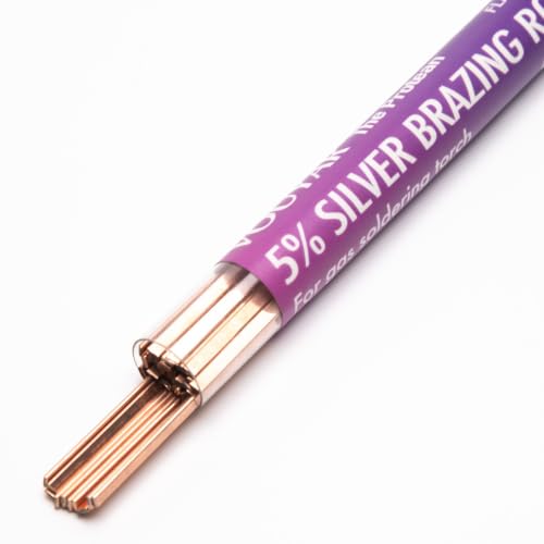 Image of 40 Sticks Brazing Rods Bcup-3 5% Silver Solder Phos Copper Brazing Alloys Flat Welding Rods Industry 0.050 inch x 1 /8 inch x 10 inch for Air Conditioning Refrigerator Cold Storage HVAC Units