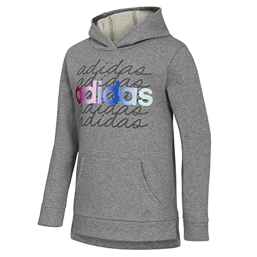 Sweat adidas Event 21 Fleece CTN Hood pour enfant en grande taille XL+ gris