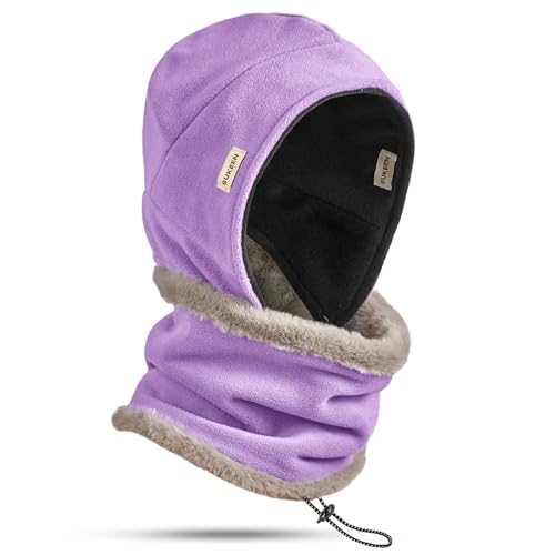 Sukeen Winter Hat Scarf Set for Women Double Side Wear Warm Hat Antistatic Cold Weather Hats with Thick Fleece Scarf