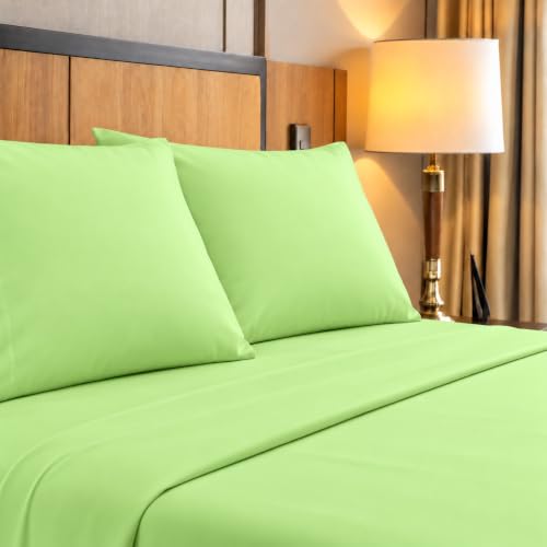 Image of Microfiber Single Size Bedsheet with 2 Pillow Covers | Ultra Soft & Breathable Flat Sheet | Wrinkle-Resistant, Premium Comfort for Everyday Use |Size (60 inch x 90 inch) Sage