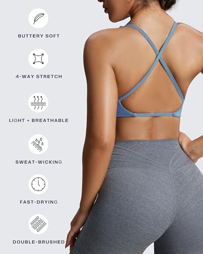 Image of Aoxjox Women's Workout Sports Bras Fitness Metamorph Sienna Twist Bra Yoga Crop Tank