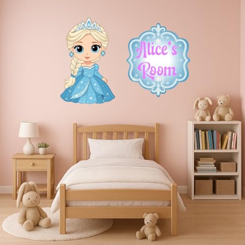 Vinilo Decorativo Princesa para Niñas con Nombre Personalizado miniatura 4