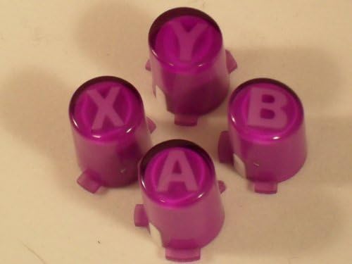 Purple ABXY buttons for Xbox 360 controller (A B X Y) Custom mod
