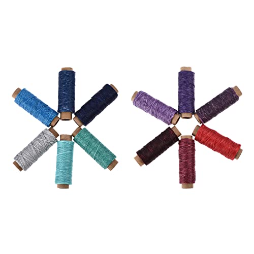 Set de hilo encerado para coser cuero 12 colores 55 yardas miniatura 3