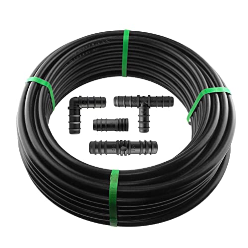 Garden/Patio Watering Irrigation Pipe 25m ldpe 13/16mm Water Supply Pipe with 10 Free Matching CONNECTORS