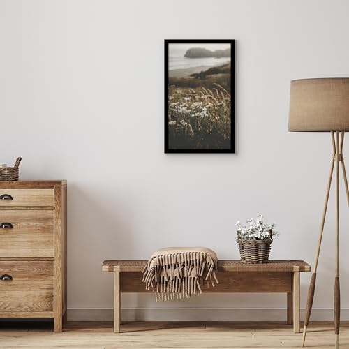 Americanflat 13x22 Picture Frame with Polished Plexiglass - Black Picture Frame - Wide Photo Frames Made of Engineered Wood for Vertical or Horizontal Wall Display - Epic Collection - Black