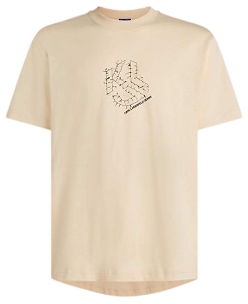 Karl Lagerfeld Jeans Hombre Regular Curved Hem Shibori T-Shirt