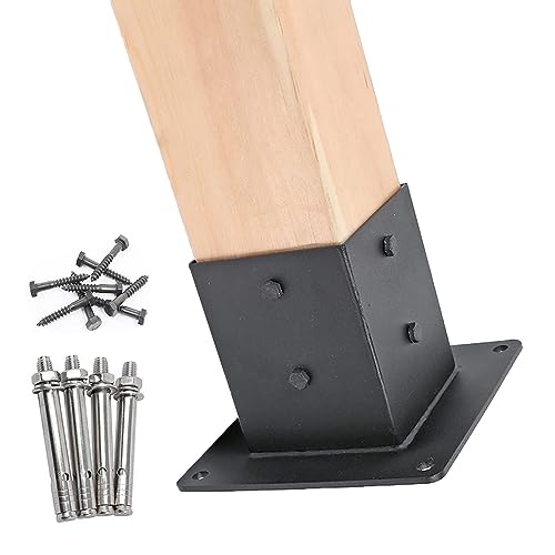 Support de fixation au sol sécurisé pour clôture bois et garde-corps