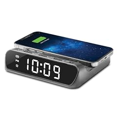 Timex Alarm Clock with Wireless Charger for i Phone, Android, and Air Pods Black (TW 14 B) product