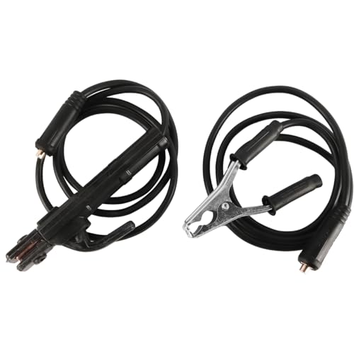 Laroal Portaelectrodos de Soldadura de 200 A con Pinza de sujeción de Cable de 1,5 m, Abrazadera de electrodo, Abrazadera de Tierra para soldadora, para máquina de Soldadura por Arco MIG TIG