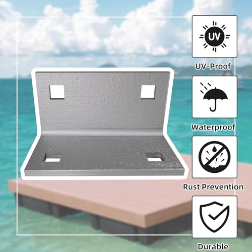 dock inside corner plate 4 pcs stationary dock galvanized steel inside corner 534x27534x27534 heavy duty boat inside corner plate with 1234 holes thickness 6mm - no carriage bolts