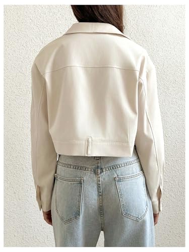 SHENHE Women's Zip Up Cropped Jacket Lightweight Collared Fall Spring Jacket with Pockets2