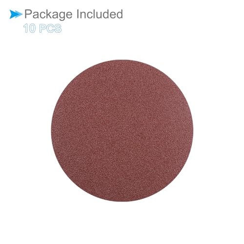 CoCud PSA Schleifscheiben, 5 Zoll Durchmesser, 80 Körnungen, selbstklebendes Schleifpapier - (Anwendungen: für Holzbearbeitung und Metallbearbeitung), 10 Stück