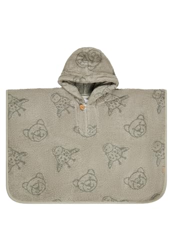 Sterntaler Badeponcho Löwe Leo Poncho de baño para bebés, Gris, Talla única Unisex niños