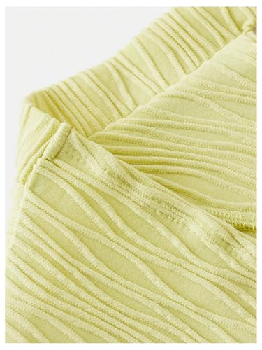 Image of OYOANGLE Girl's Textured Bow Halter Top Summer Sleeveless Slim Fitted Tops